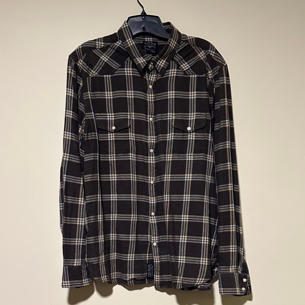 Lucky Brand Men's Plaid Button-Down Shirt